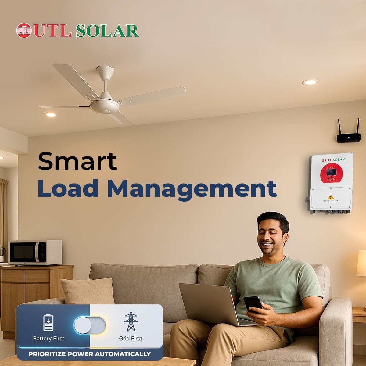 5 kVA High Frequency Single Phase Solar Hybrid Inverter | HYB-5-GXLS2